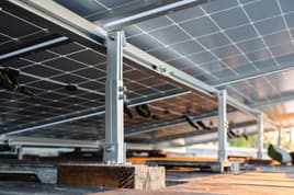 Metal mounts for solar panel structure